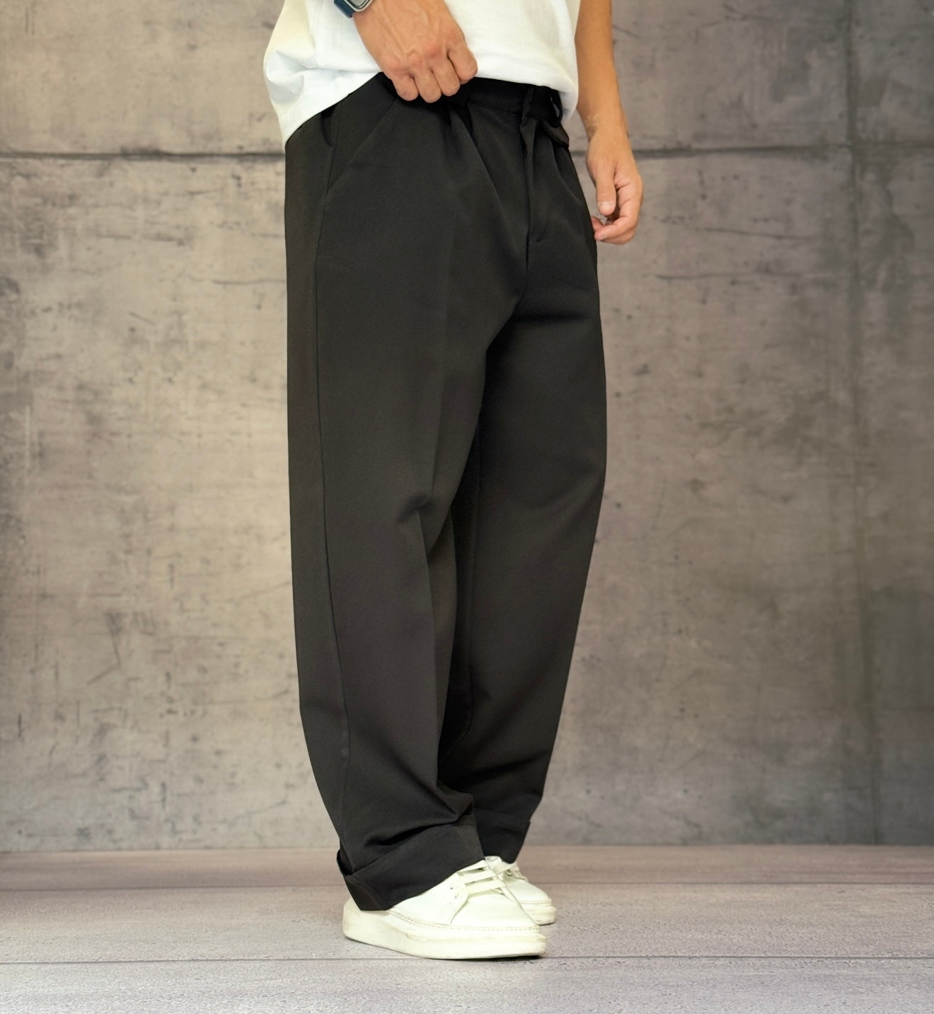PANTALONE CON ELASTICO IN VITA - NEW JOB BRAND - ART. LUIS - COL. NERO