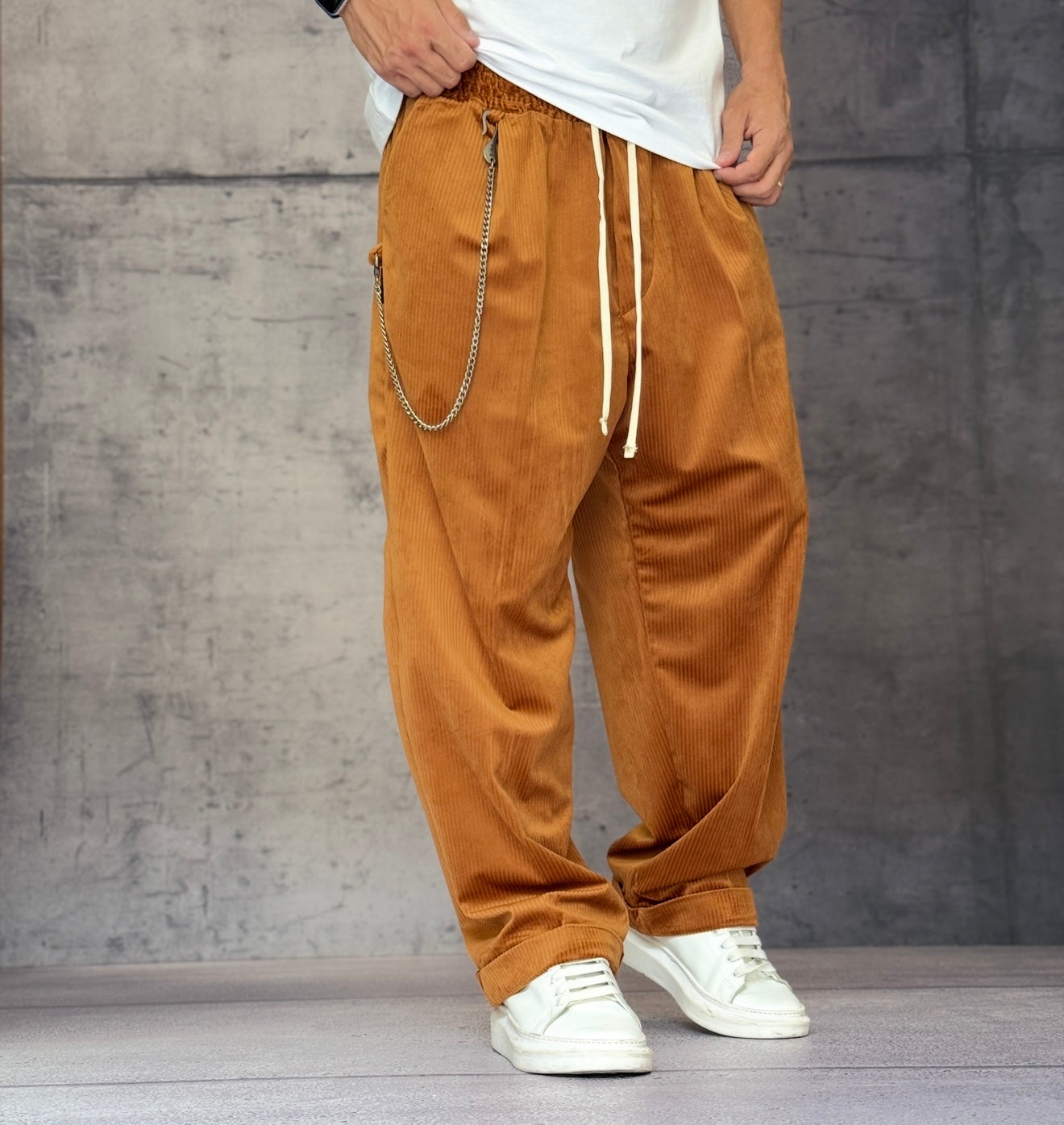 PANTALACCIO VELLUTINO - NEW JOB BRAND - ART. PONZA LACCIO - COL. RUGGINE
