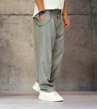 PANTALONE CON ELASTICO IN VITA - NEW JOB BRAND - ART. PALACE NO TASCH - COL. GRIGIO MELANGE