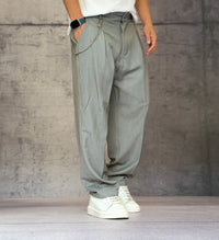 PANTALONE CON ELASTICO IN VITA - NEW JOB BRAND - ART. PALACE NO TASCH - COL. GRIGIO MELANGE