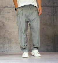 PANTALONE CON ELASTICO IN VITA - NEW JOB BRAND - ART. PALACE NO TASCH - COL. GRIGIO MELANGE