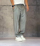 PANTALONE CON ELASTICO IN VITA - NEW JOB BRAND - ART. PALACE NO TASCH - COL. GRIGIO MELANGE