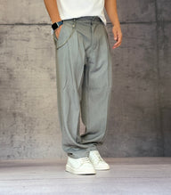 PANTALONE CON ELASTICO IN VITA - NEW JOB BRAND - ART. PALACE NO TASCH - COL. GRIGIO MELANGE
