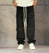 JEANS CARGO ELASTICO IN VITA - NEW JOB BRAND - ART. GB34 - COL. NERO