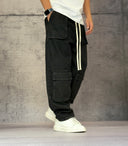 JEANS CARGO ELASTICO IN VITA - NEW JOB BRAND - ART. GB34 - COL. NERO
