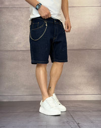 BERMUDA DI JEANS + SCHIZZI - NEW JOB BRAND - ART. PORTO BLUE - COL. DENIM SCURO