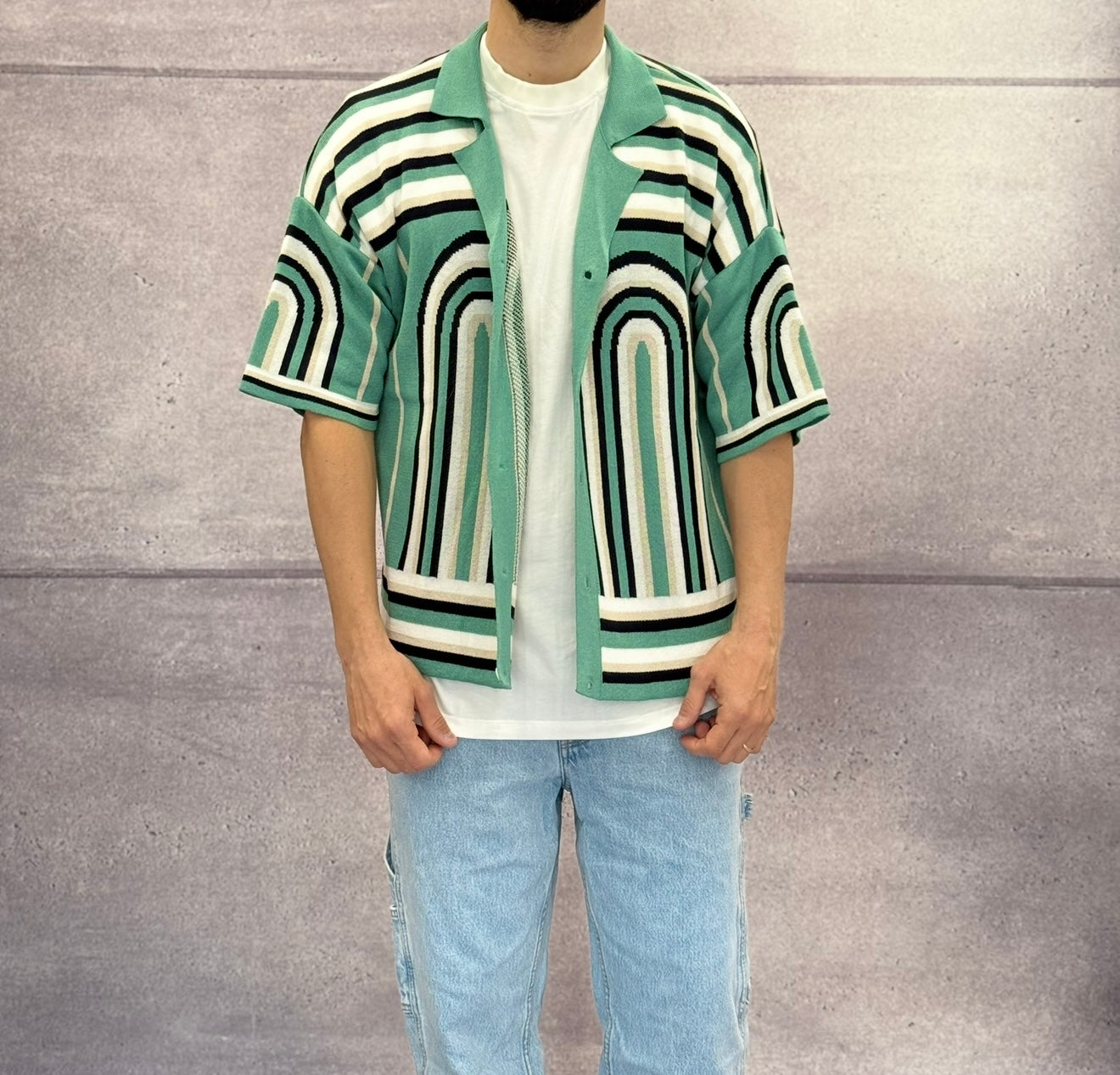 CAMICIA MAGLIA OVERSIZE M/M - NEW JOB BRAND - ART. 8213