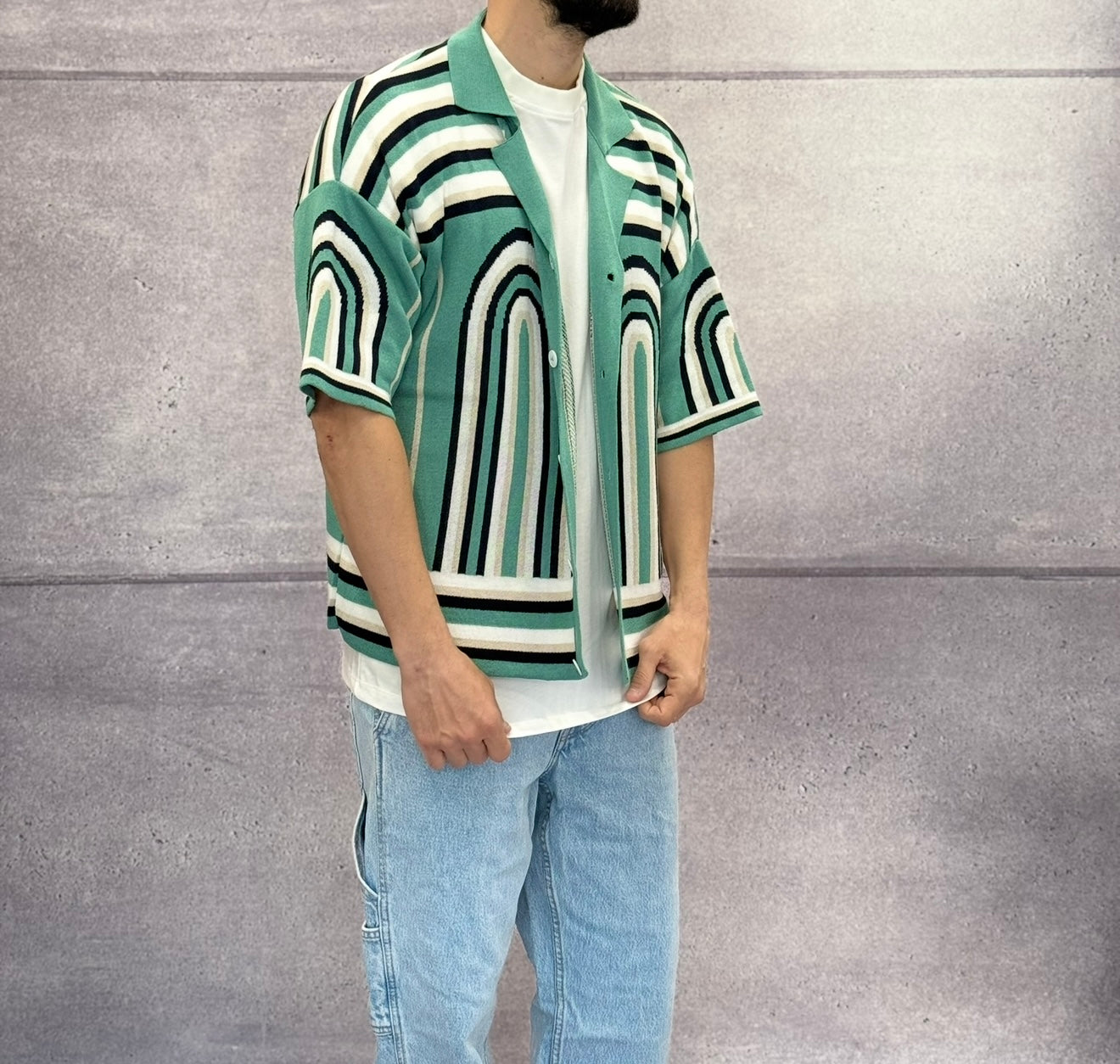 CAMICIA MAGLIA OVERSIZE M/M - NEW JOB BRAND - ART. 8213