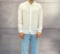 CAMICIA IN LINO COLLO COREANA - BERNA - ART. 243200