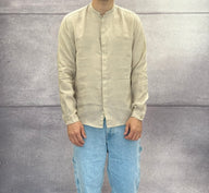CAMICIA IN LINO COLLO COREANA - BERNA - ART. 243200