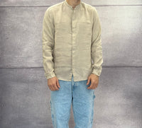 CAMICIA IN LINO COLLO COREANA - BERNA - ART. 243200