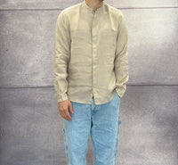CAMICIA IN LINO COLLO COREANA - BERNA - ART. 243200