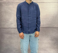 CAMICIA IN LINO COLLO COREANA - BERNA - ART. 243200