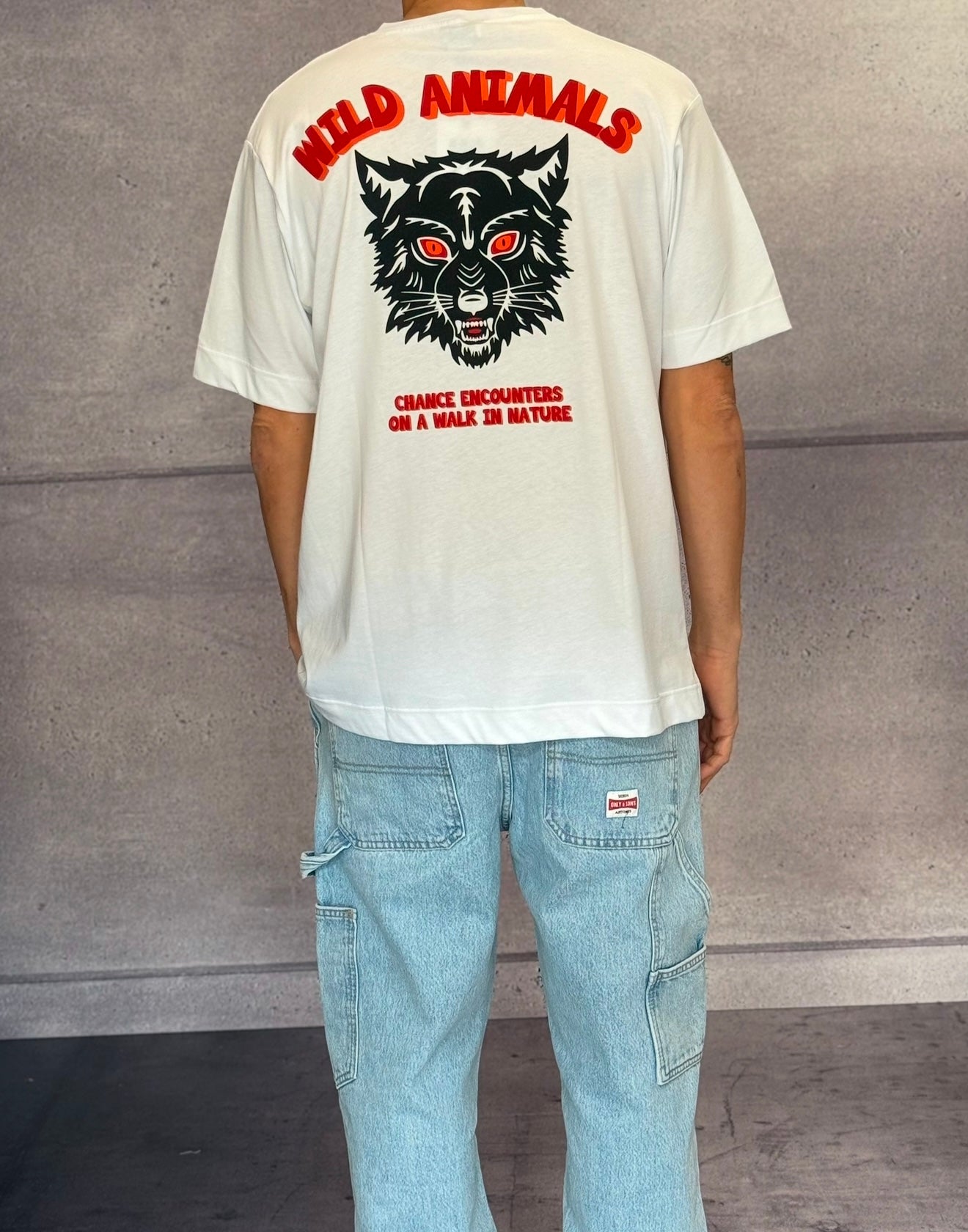 T-SHIRT JERSEY STAMPA WILD ANIMAL - BERNA - ART. 2513202 - COL. BIANCO