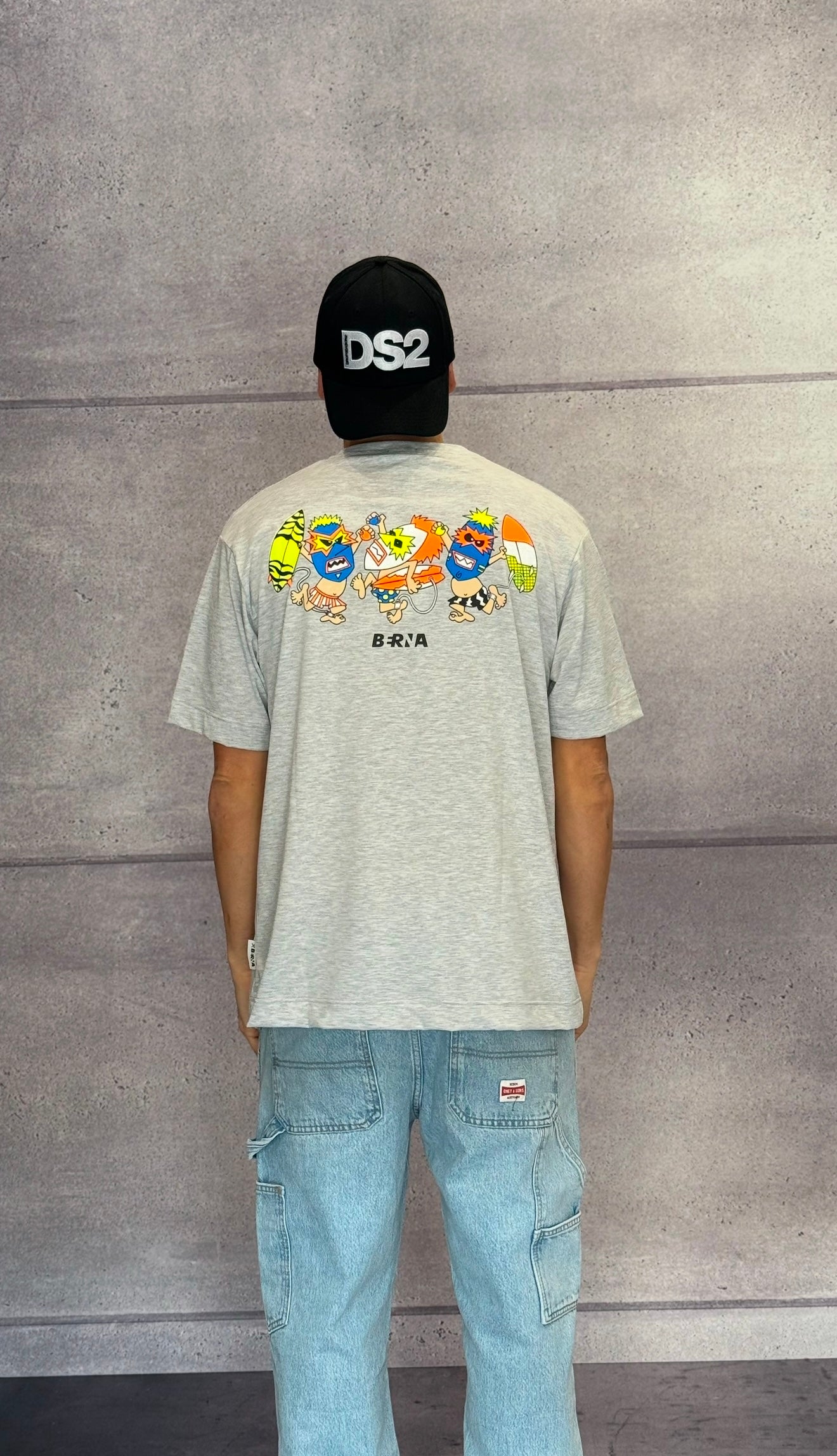 T-SHIRT JERSEY STAMPA MAYA - BERNA - ART. 25132321 - COL. GRIGIO MELANGE