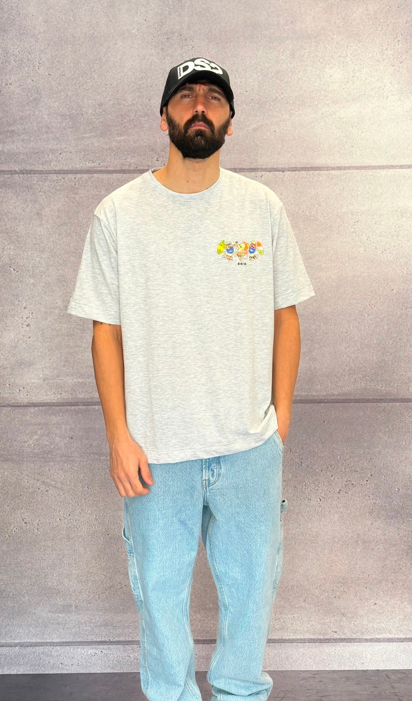 T-SHIRT JERSEY STAMPA MAYA - BERNA - ART. 25132321 - COL. GRIGIO MELANGE