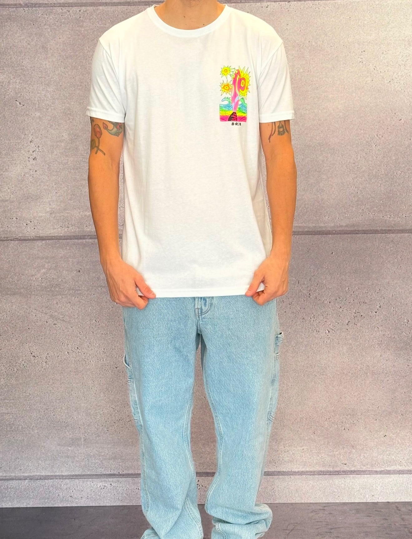 T-SHIRT JERSEY STAMPA SURF - BERNA - ART. 2510832 - COL. BIANCO