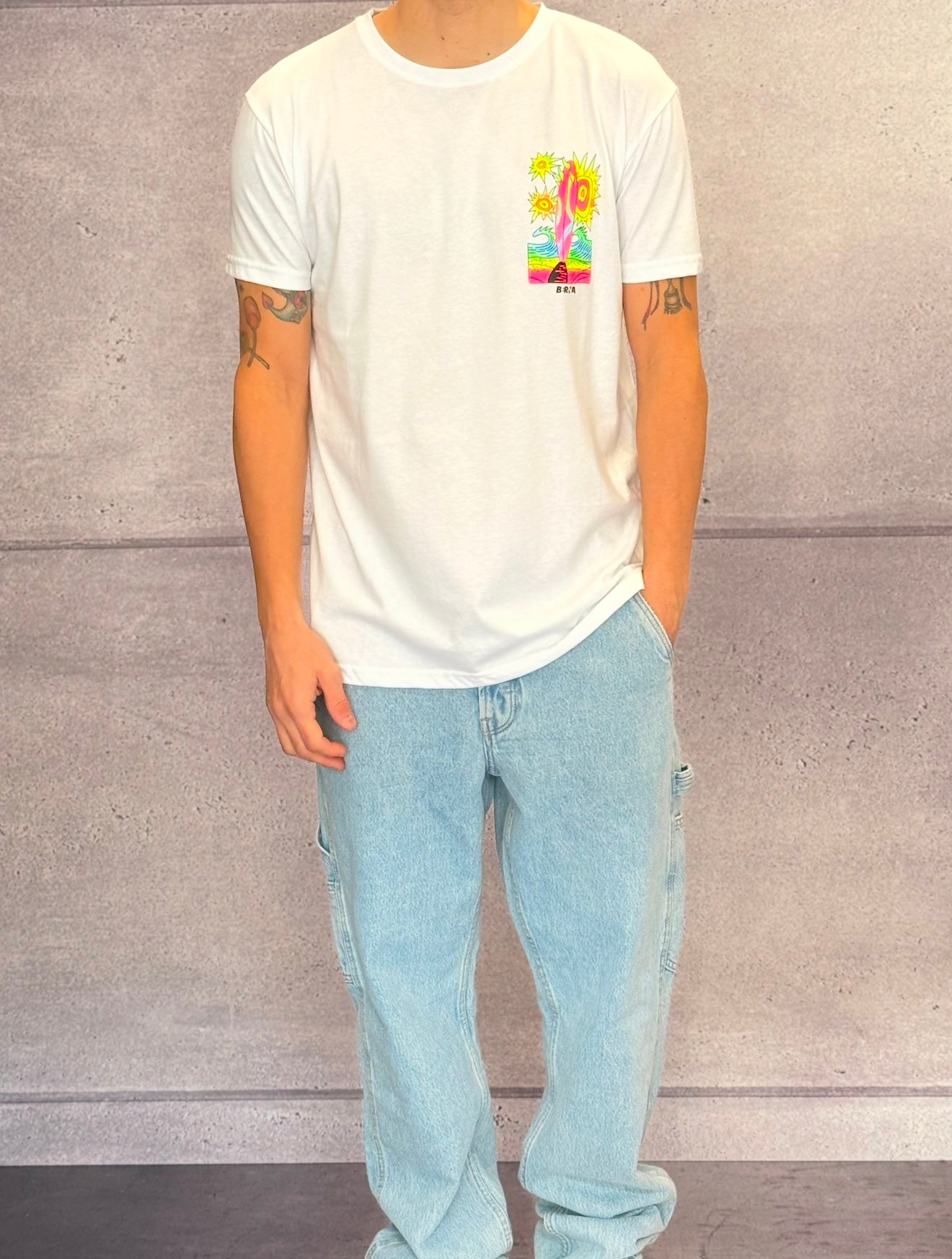 T-SHIRT JERSEY STAMPA SURF - BERNA - ART. 2510832 - COL. BIANCO