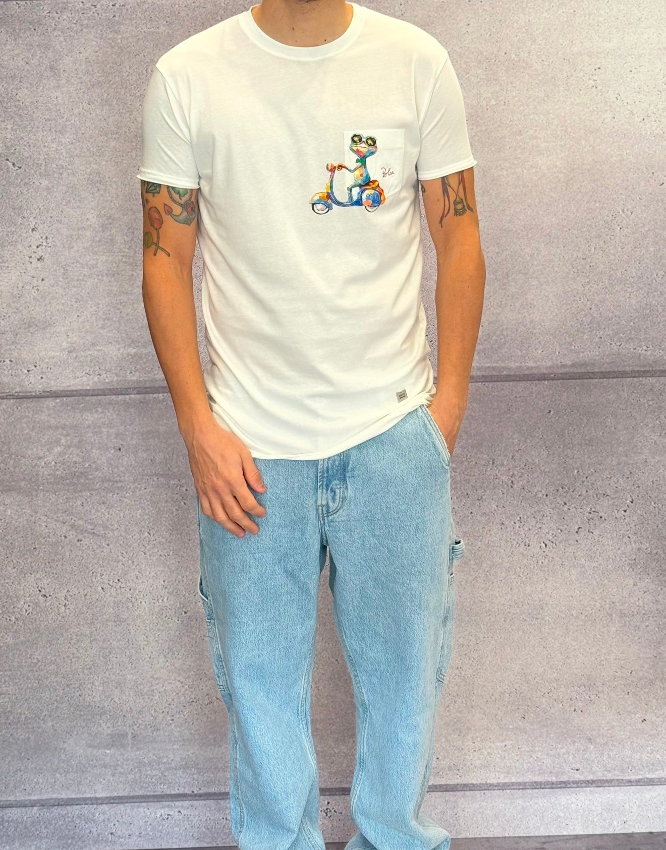 T-SHIRT VESPA RANA - BL.11 - ART. BL04147 - COL. OFF WHITE