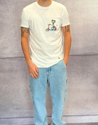 T-SHIRT VESPA RANA - BL.11 - ART. BL04147 - COL. OFF WHITE
