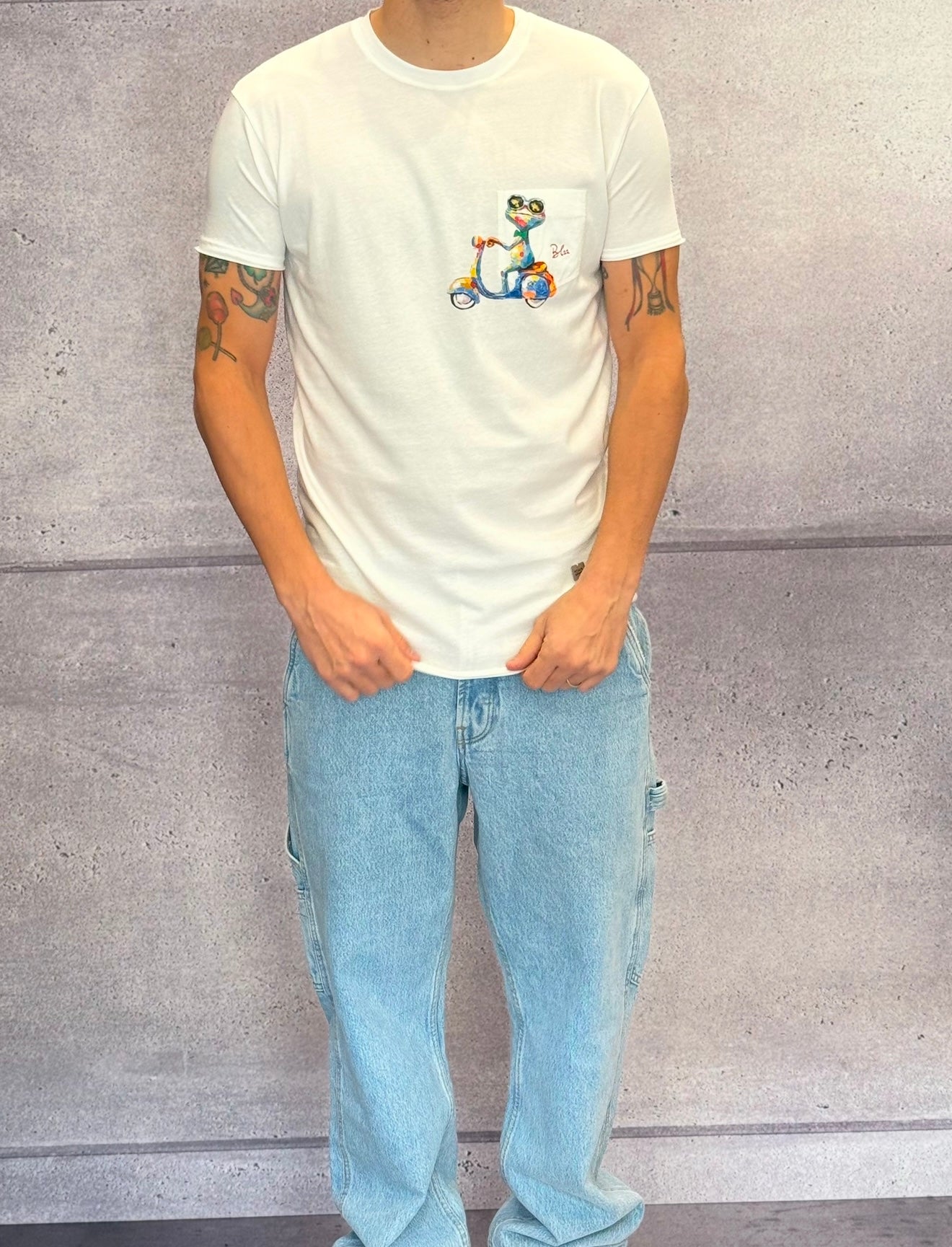 T-SHIRT VESPA RANA - BL.11 - ART. BL04147 - COL. OFF WHITE