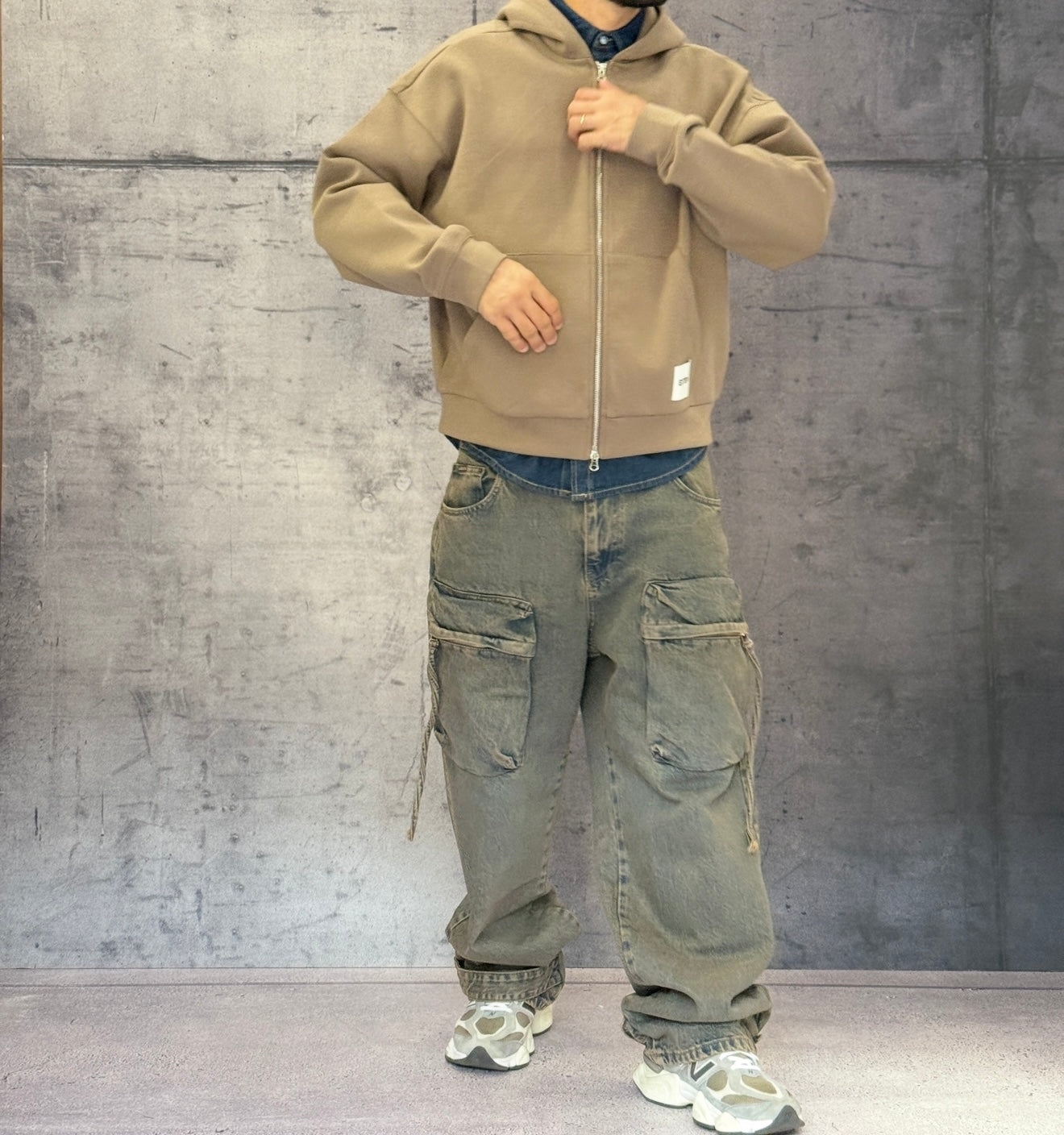 FELPA BOXY FIT CON CAPPUCCIO + ZIP - ONLY&SONS - ART. 22035193 -