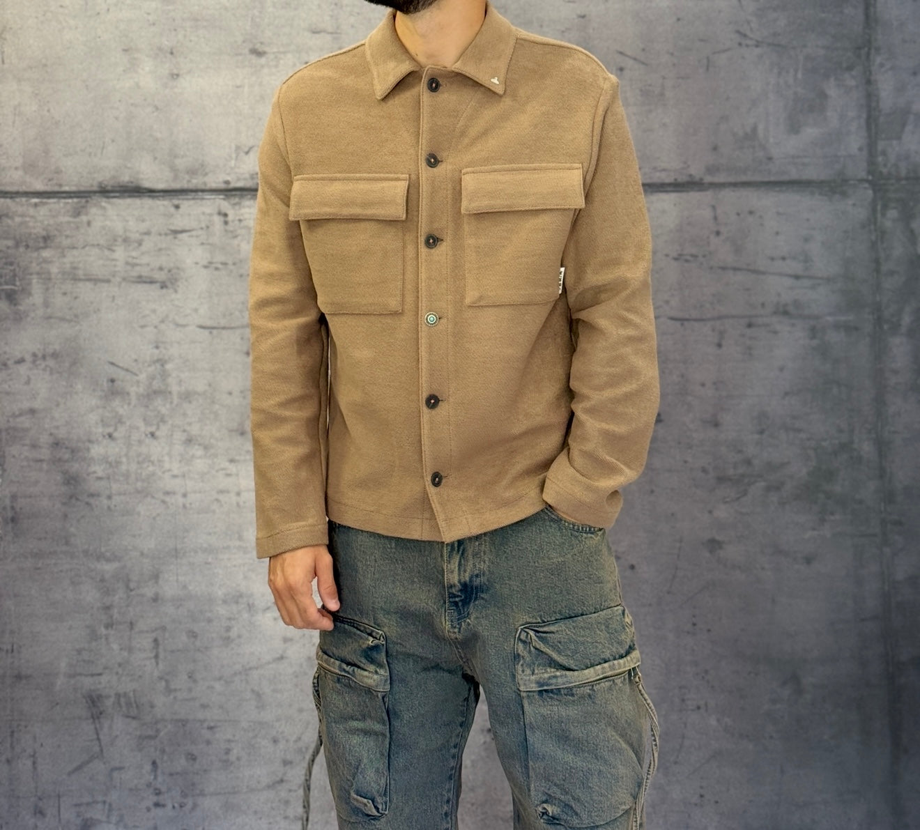 CAMICIONE OVERSHIRT CON MAXI TASCHE - BERNA - ART. 252125250 - COL. TERRA