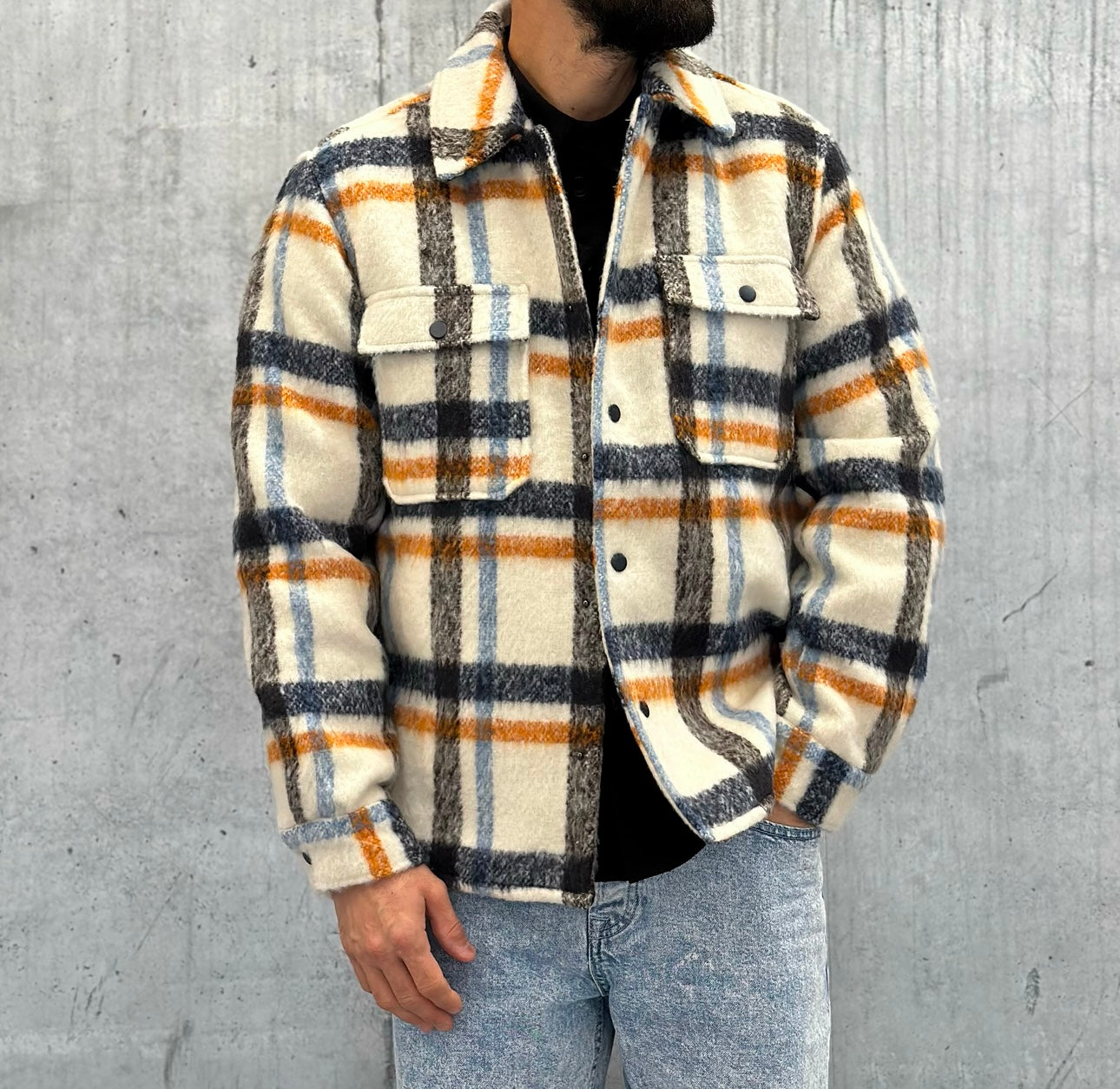 GIACCA GIUBBINO CHECK - ONLY&SONS - ART. 22030156 - COL. VANILLA ICE