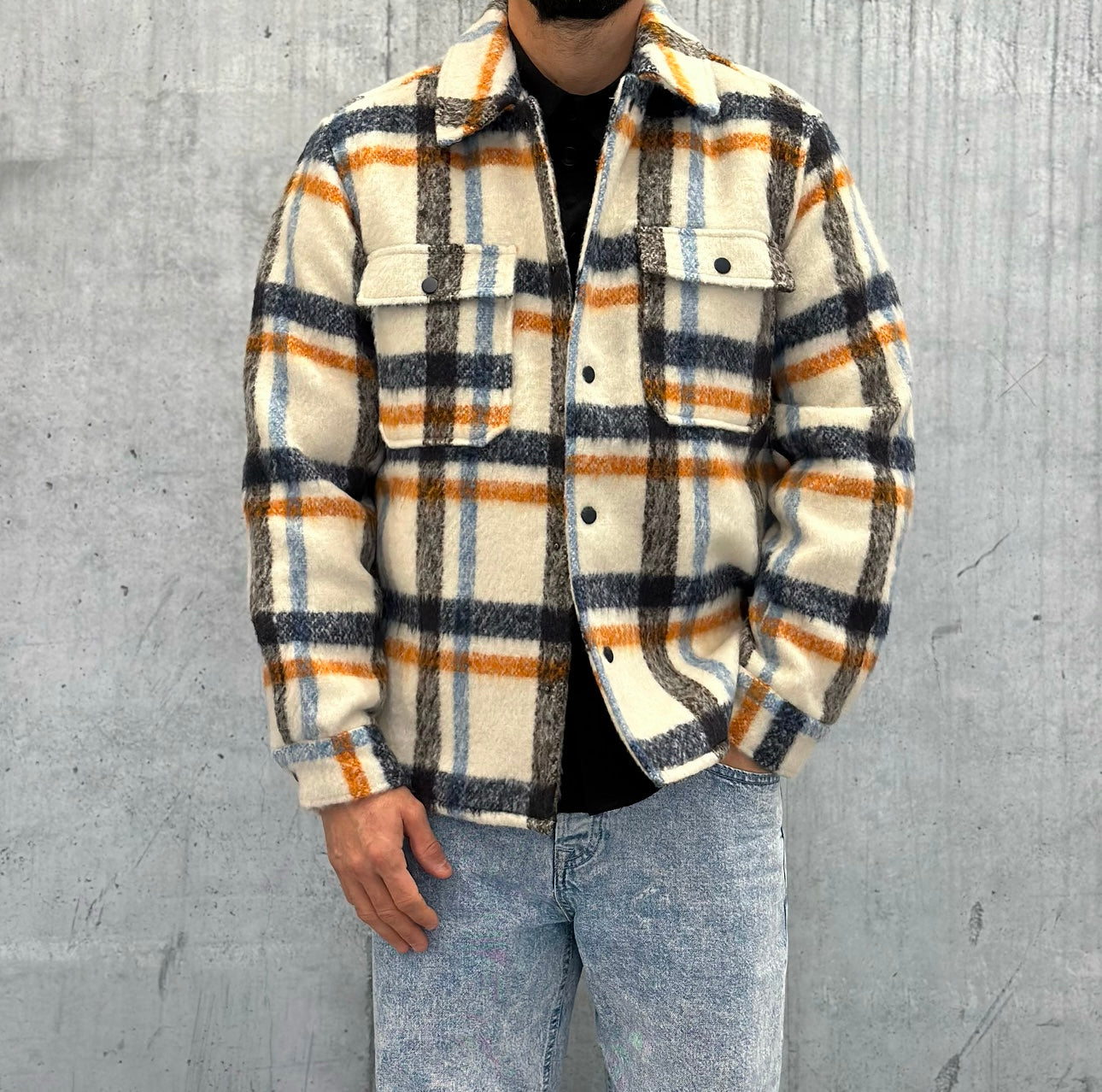 GIACCA GIUBBINO CHECK - ONLY&SONS - ART. 22030156 - COL. VANILLA ICE