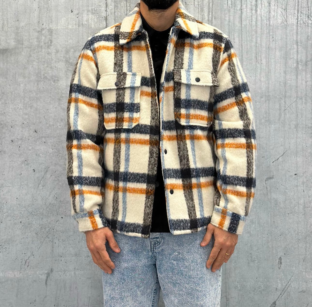 GIACCA GIUBBINO CHECK - ONLY&SONS - ART. 22030156 - COL. VANILLA ICE