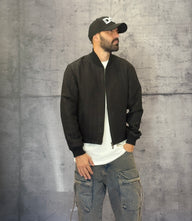 GIUBBINO BOMBER GOFFRATO - BERNA - ART. 2522441 - COL. NERO