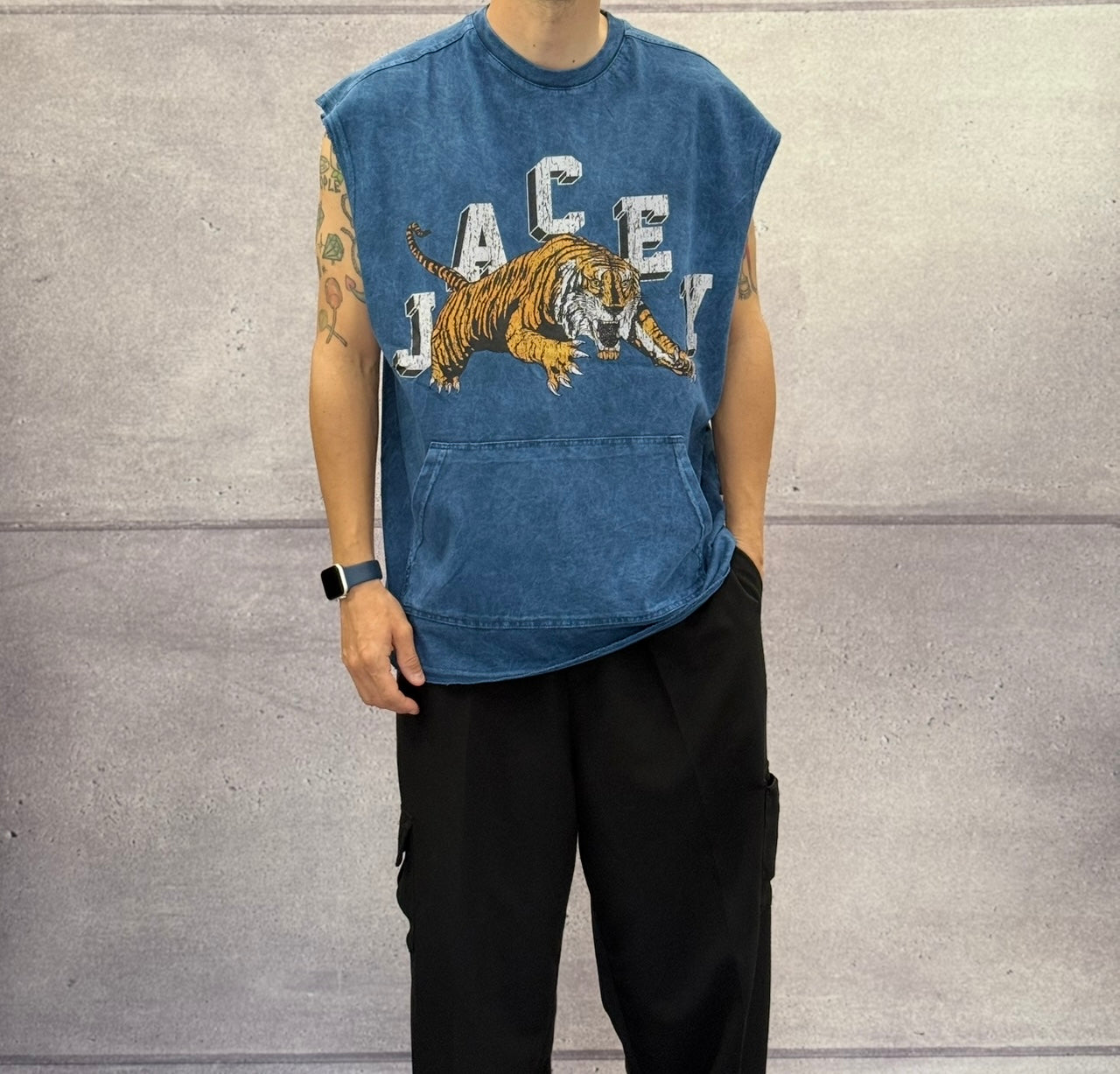CANOTTA OVERSIZE TIGER - JACEY JACE - ART. 24Y310