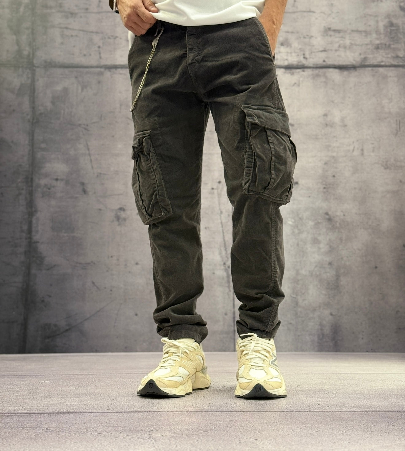 PANTALONE CARGO VELLUTO - BERNA - ART. 252003