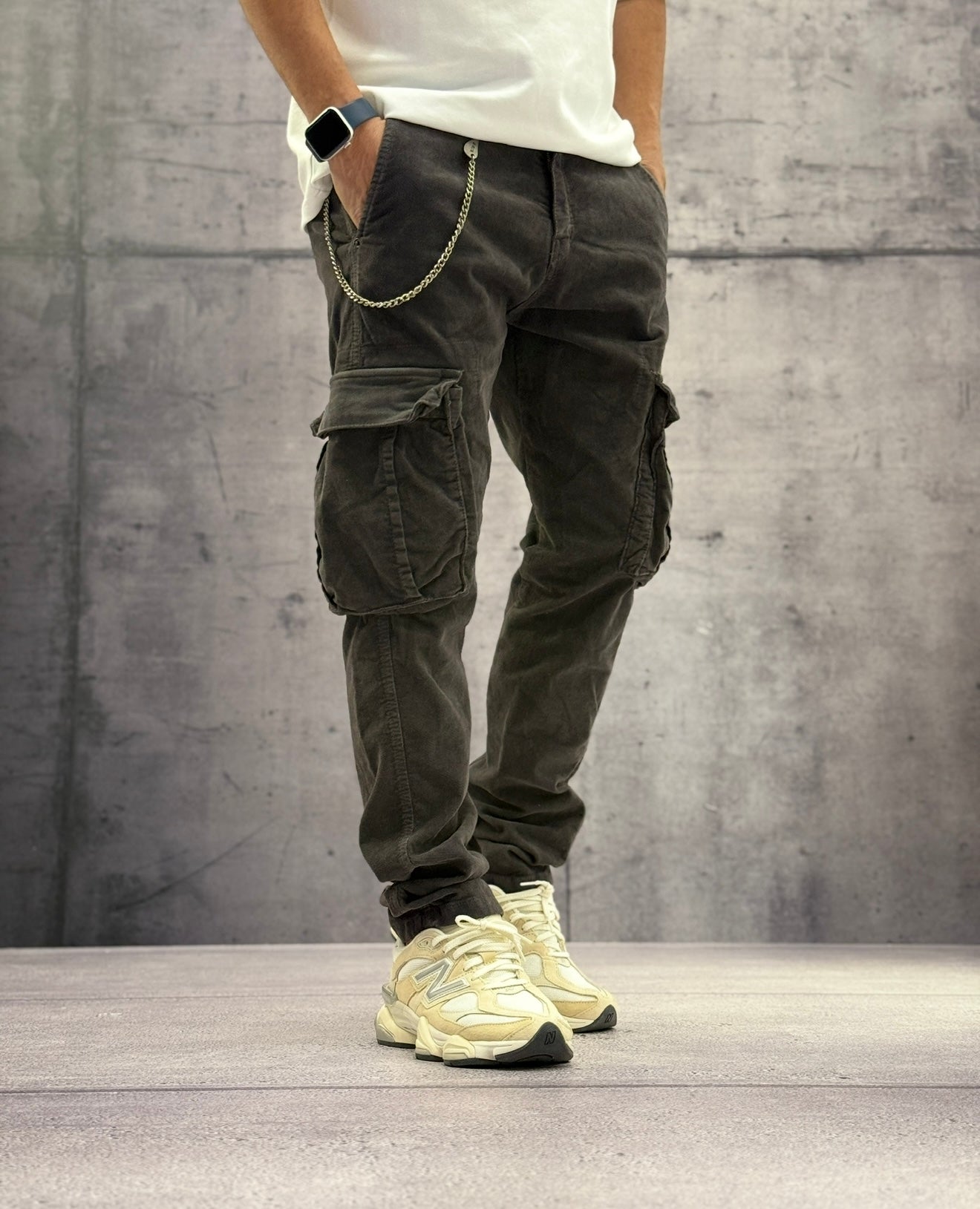 PANTALONE CARGO VELLUTO - BERNA - ART. 252003