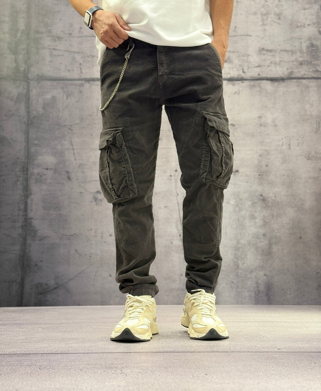 PANTALONE CARGO VELLUTO - BERNA - ART. 252003