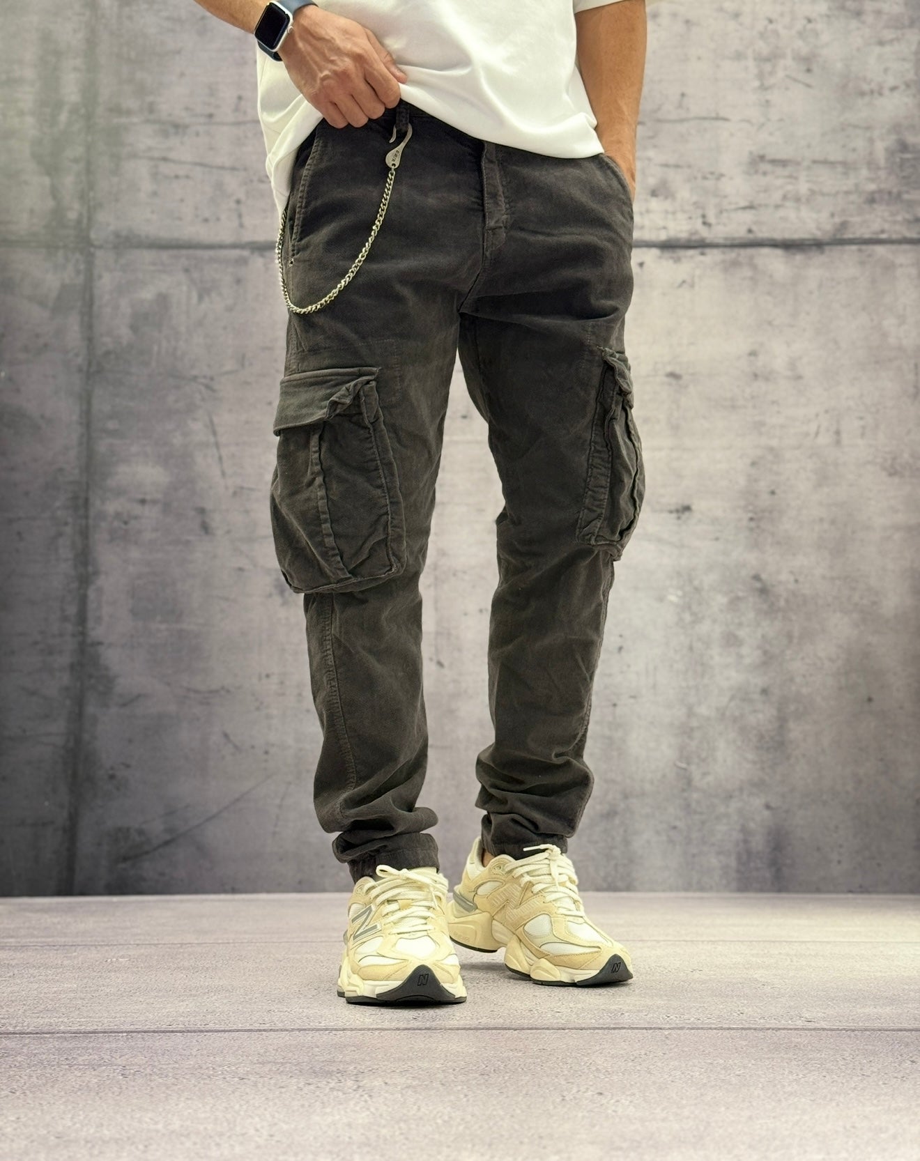 PANTALONE CARGO VELLUTO - BERNA - ART. 252003