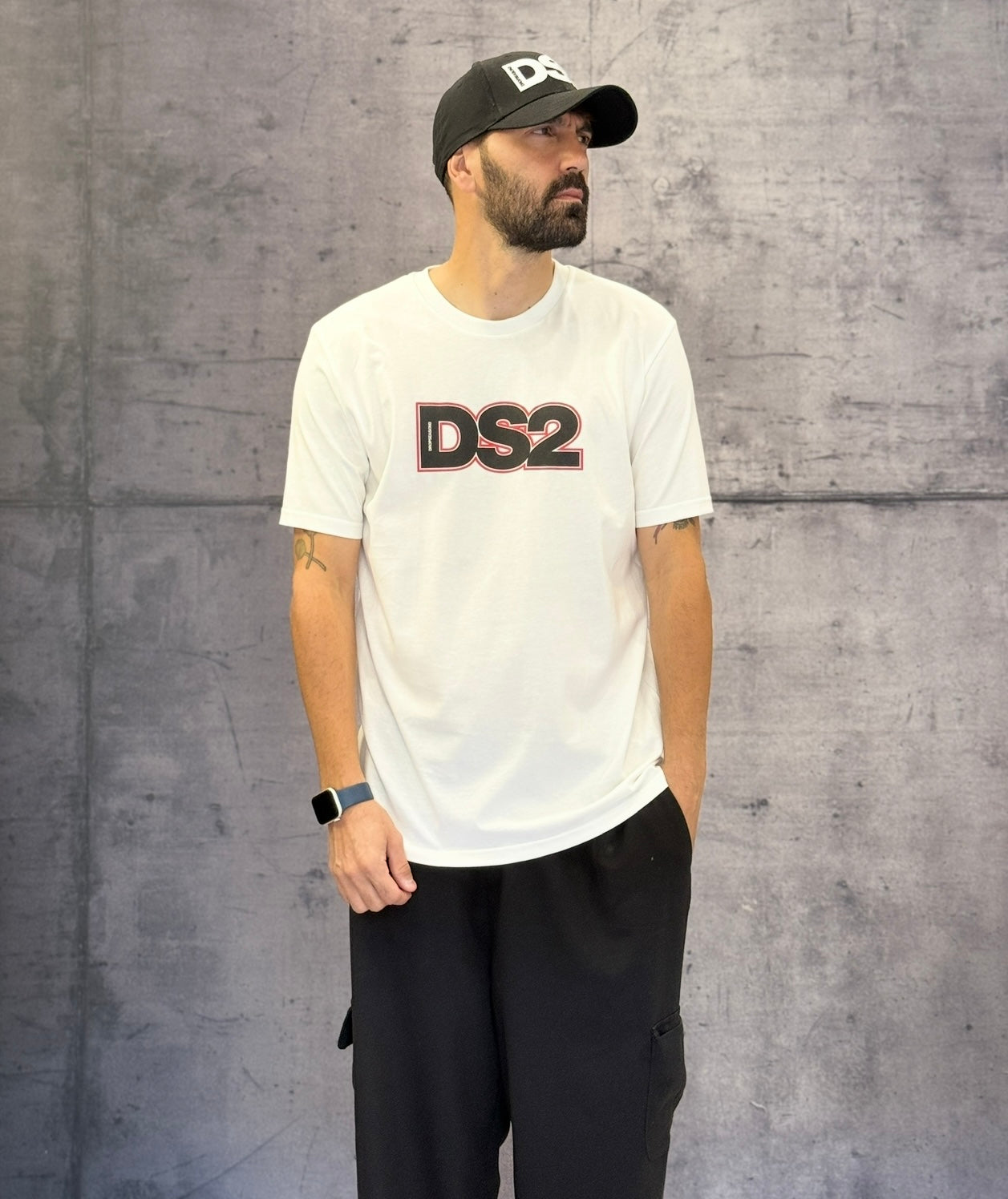 T-SHIRT STAMPA LOGO - DS2 - ART. FW25235 - COL. OFF WHITE