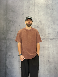 T-SHIRT STONE WASHED - BERNA - ART. 25225936 - COL. BORDEAUX