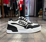 SNEAKER CON LOGO IN RILIEVO - DS2 - ART. FW25S07 - COL. BIANCO / NERO