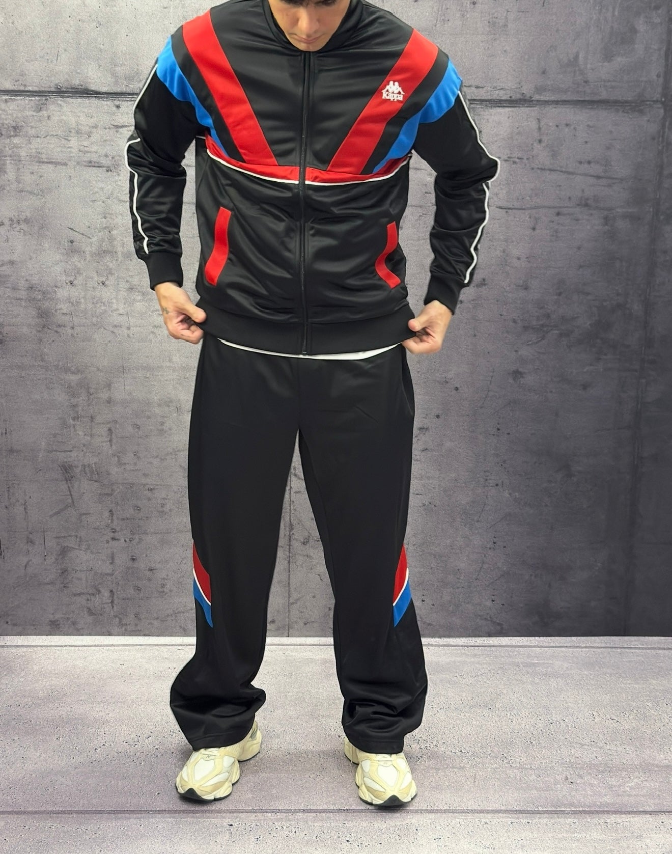 TUTA 222 BANDA ORESTE - KAPPA - ART. 351W4RW - COL. Black -Red Racing - Blue Sea (AZ1)