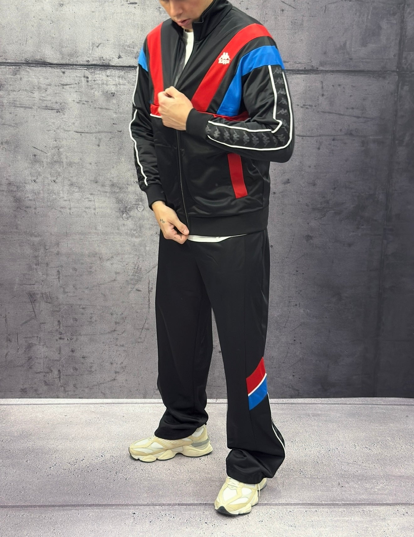 FELPA 222 BANDA ORLANDO - KAPPA - ART. 331V5ZW - COL. Black -Red Racing - Blue Sea (AZ1)