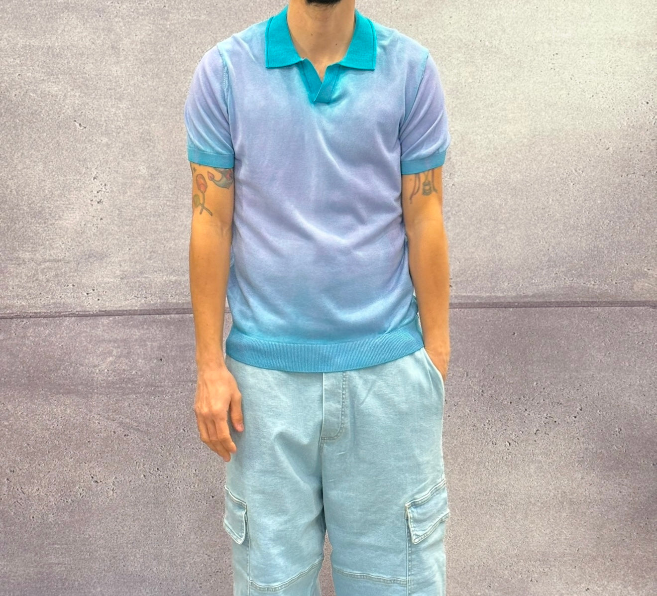 POLO APERTA IN MAGLIA DOP.TINTURA - BERNA - ART. 251033