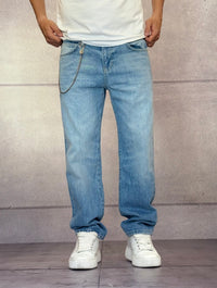 JEANS A GAMBA LARGA CON VITA MEDIA - IMPERIAL - ART. P860111006 - COL . DENIM