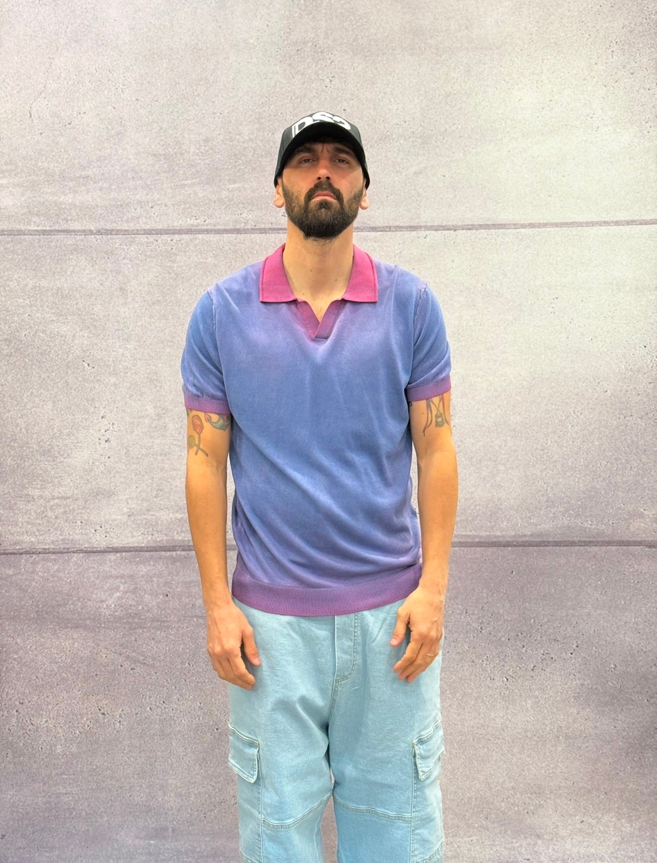POLO APERTA IN MAGLIA DOP.TINTURA - BERNA - ART. 251033