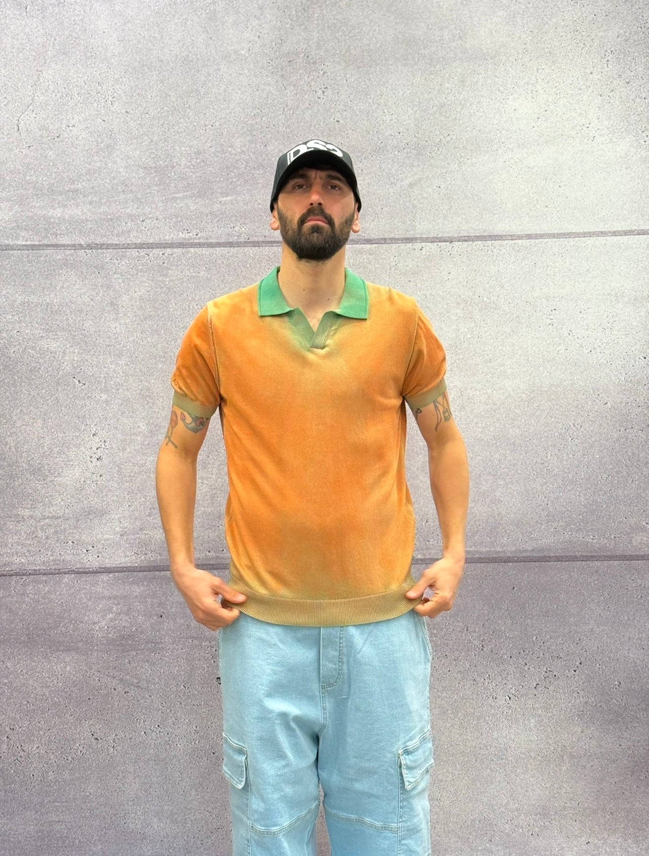 POLO APERTA IN MAGLIA DOP.TINTURA - BERNA - ART. 251033