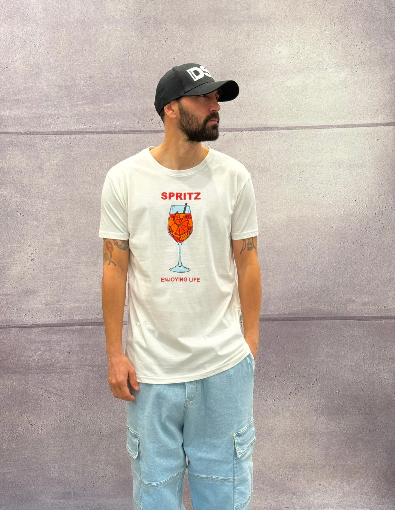 T-SHIRT SPACCHI STAMPA SPRITZ - BERNA - ART. 251297128 - COL. PANNA