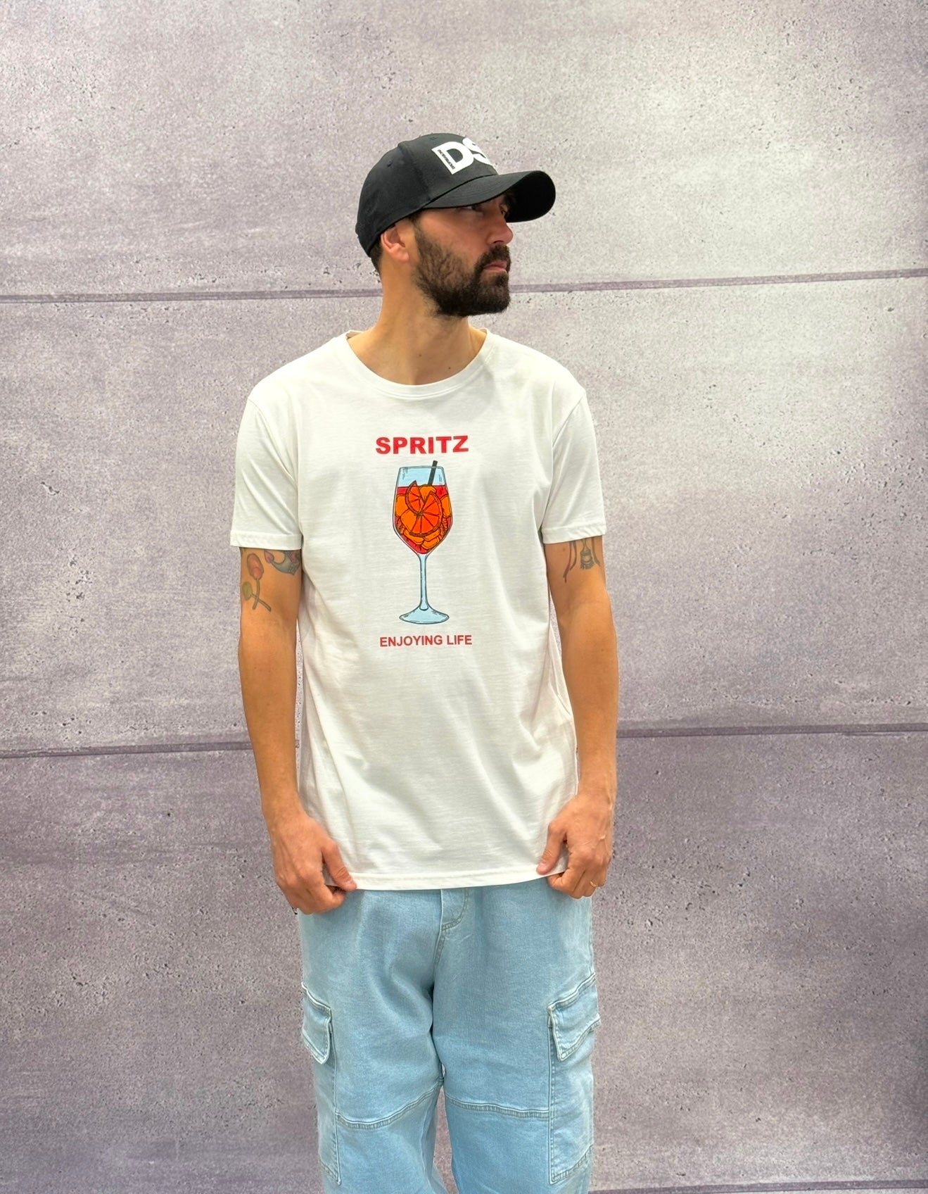 T-SHIRT SPACCHI STAMPA SPRITZ - BERNA - ART. 251297128 - COL. PANNA