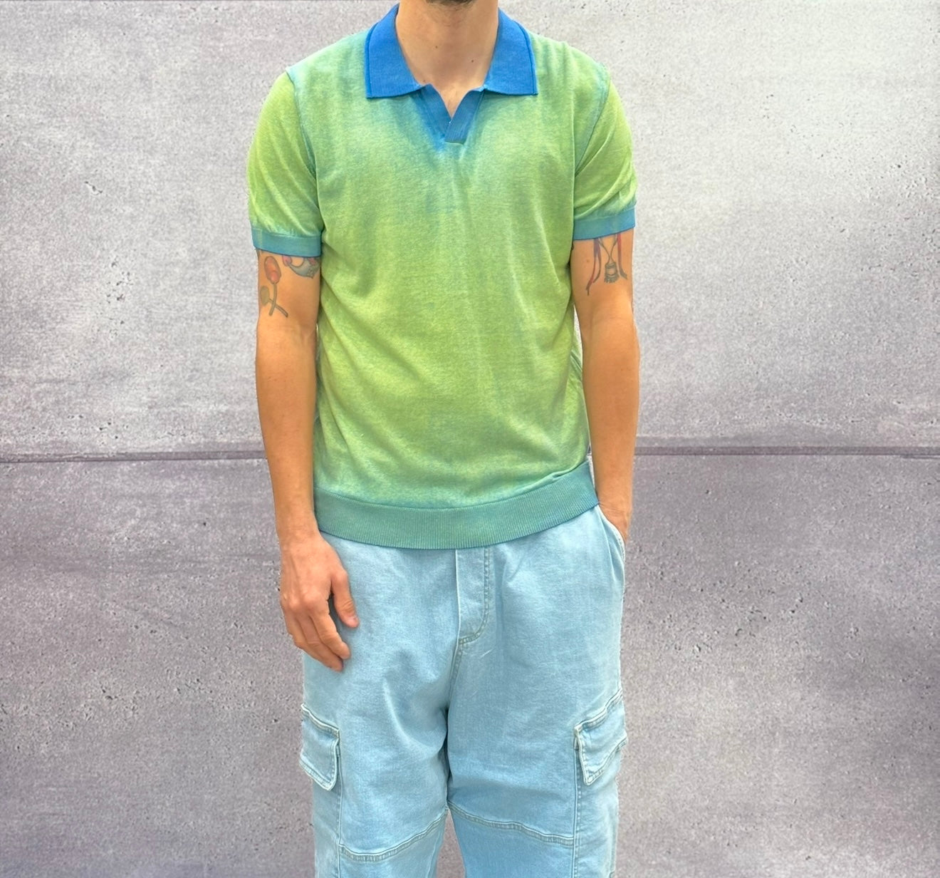POLO APERTA IN MAGLIA DOP.TINTURA - BERNA - ART. 251033