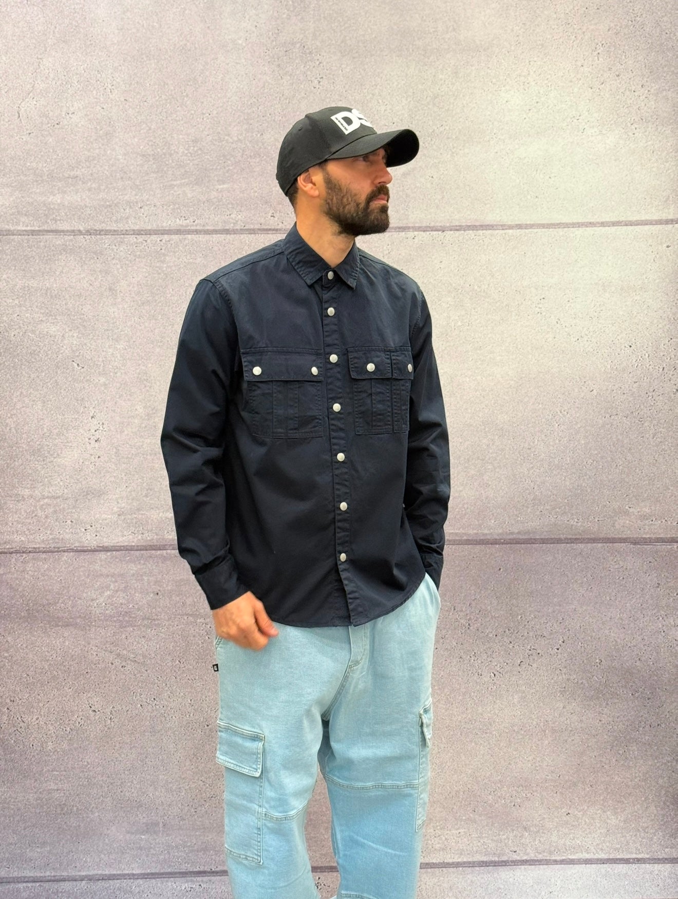 CAMICIA OVERSHIRT TINTA UNITA - BERNA - ART. 251240