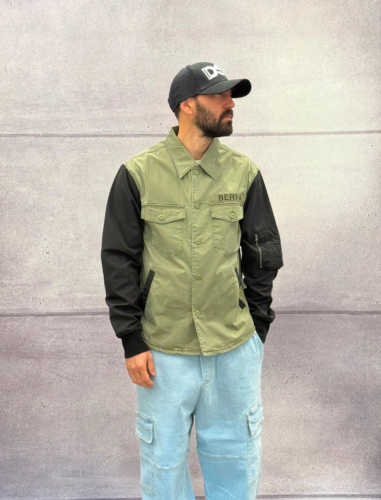 CAMICIA BOMBER - BERNA - ART. 25124430 - COL. VERDE